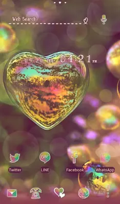 Heart Bubble Theme +HOME android App screenshot 0