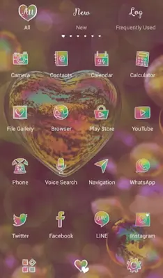 Heart Bubble Theme +HOME android App screenshot 2