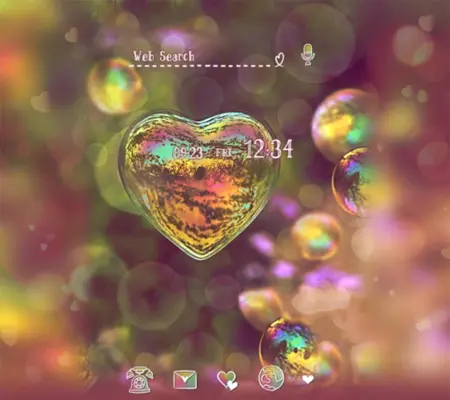 Heart Bubble Theme +HOME android App screenshot 4